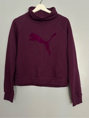 Puma Plum Funnel Neck Sweatshirt
